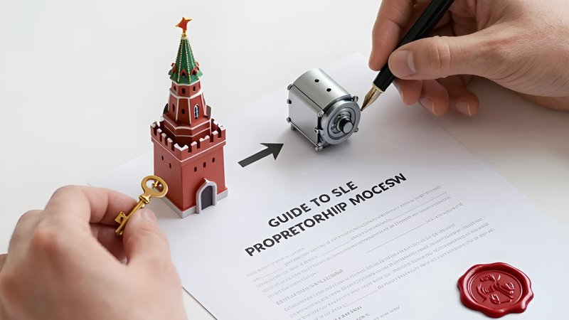 Руки раскладывают символы успеха и документов, представляя пошаговый план регистрации ИП в Москве